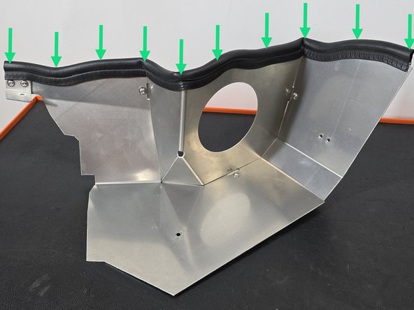 It is important for the weather stripping to be fully set onto the shroud to ensure your weather stripping does not incur damage, or wear prematurely