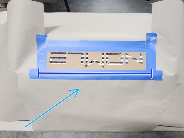 Place the first sheet of paper on the top of the intercooler core