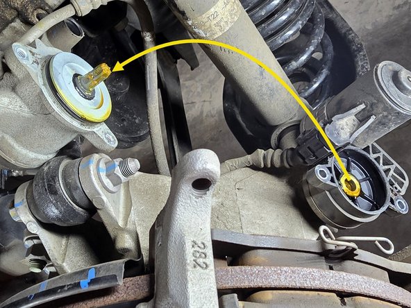 Once the piston is compressed the position of the spindle does not matter. Rotating it back can help realign it with the female end of the spindle