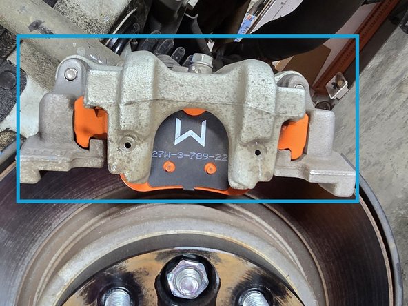 Secured caliper should appear as shown