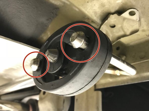 Verify that the bead of the hanger rods are through the dual rod rubber hangers as shown