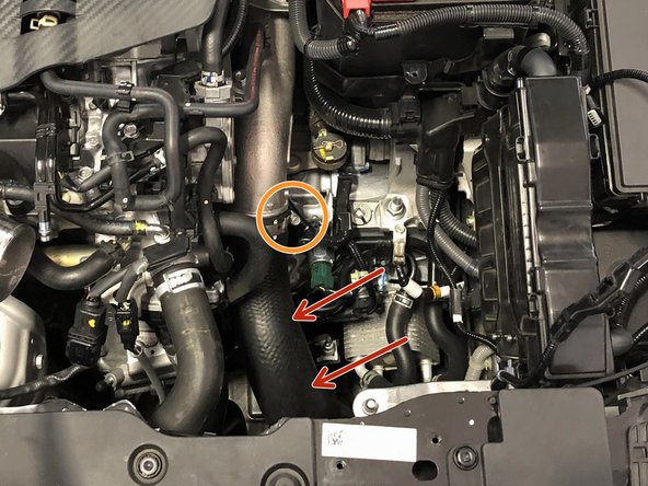 Locate the cold side boost tube