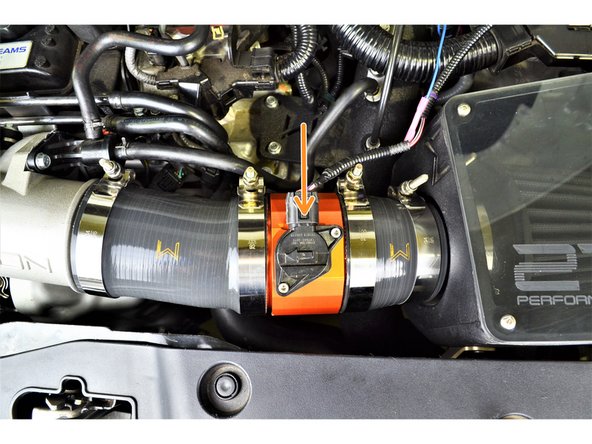 Connect the wiring harness to the MAF sensor as shown