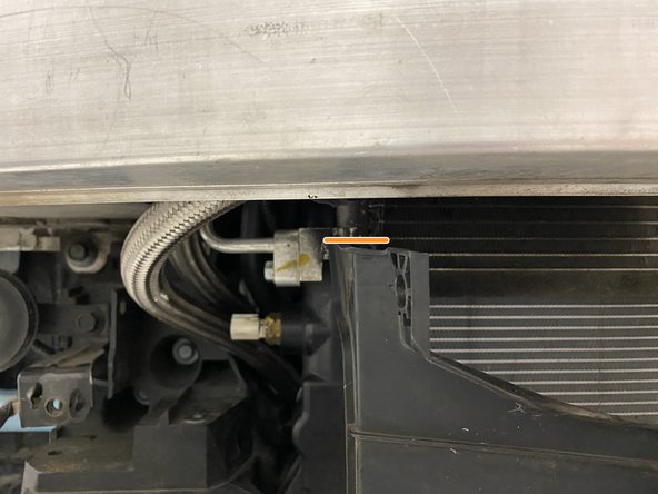 Cut along the orange line, this is flush with the underside of the crashbar