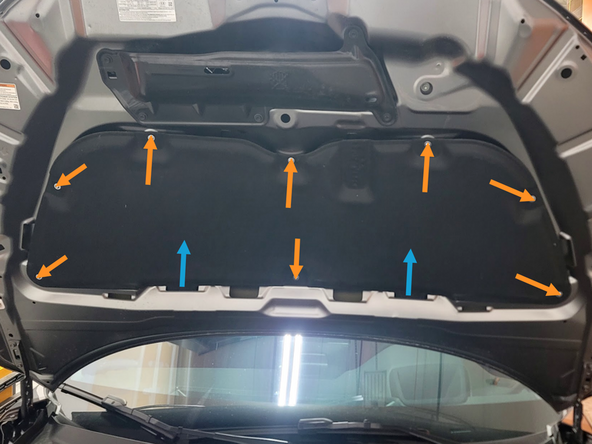 Removing the hood insulation is necessary to ensure the intake heat shield has a proper seal to the hood