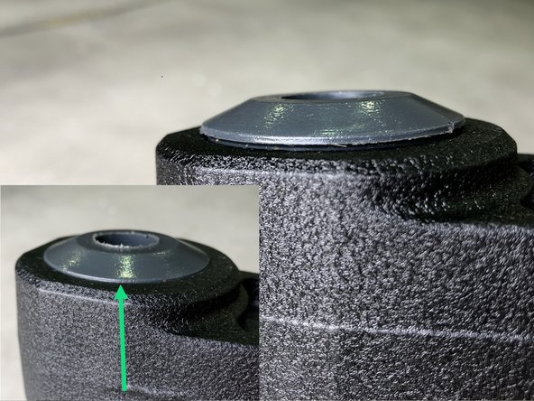 70 durometer (grey or blue) poly can be inserted by hand or with a press or vice