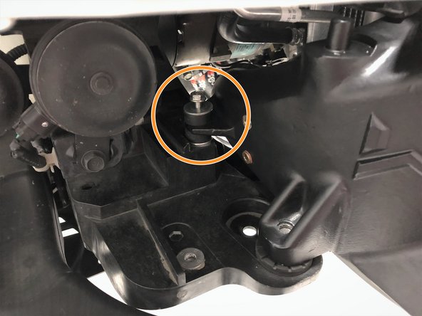 Attach the rear hot side mounting location to the vehicle using the OEM bolt removed earlier. Only thread the bolt in a few turns for now