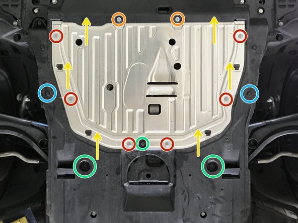 Install the two (2) plastic push-clips