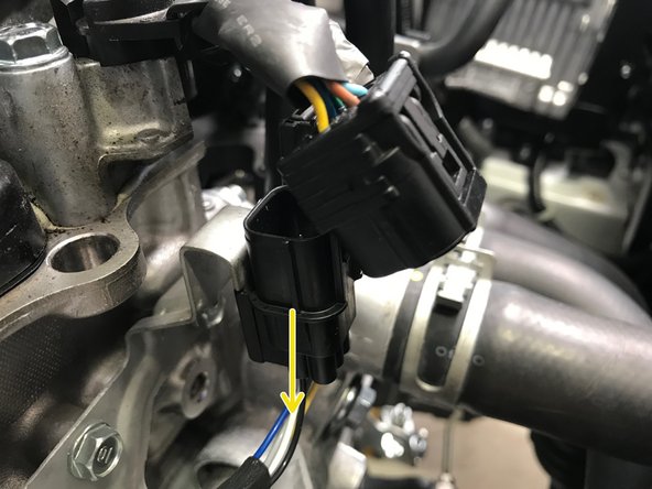 Disconnect the wiring circled in orange