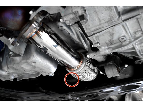 Reinstall the OE rubber hanger