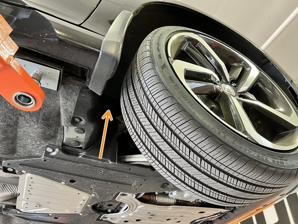 Push clips found in location of orange arrow