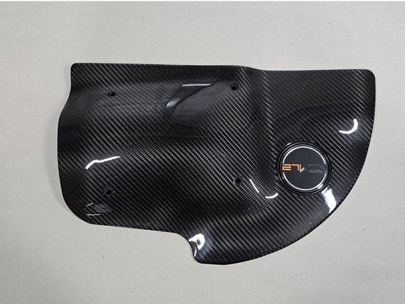 This install process is shown with a painted shroud. The process is similar for a carbon fiber shroud