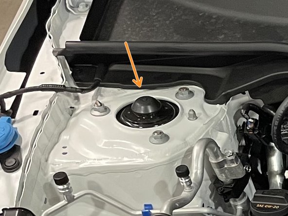 Shown are the passenger and driver side strut tower tops