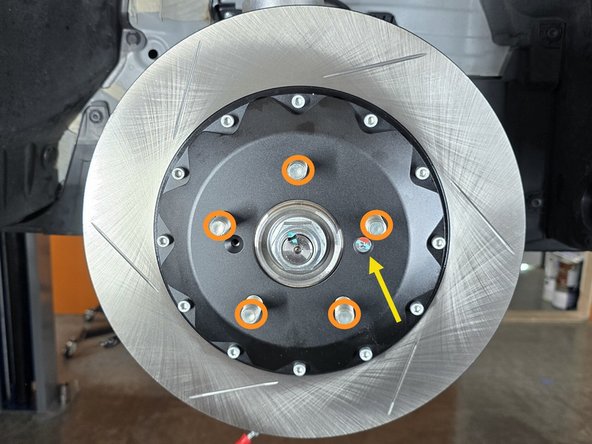 Right Hand side of vehicle shown - locate the right hand rotor for install