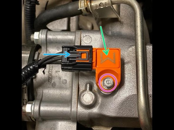 Insert the MAP Sensor into the intake manifold until it is fully seated