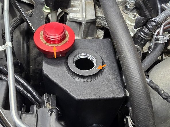 When installing your 27WON coolant tank cap you will notice the breather hole on the coolant tank and a raised seal on the cap. These allow your tank to vent just like the OE tank
