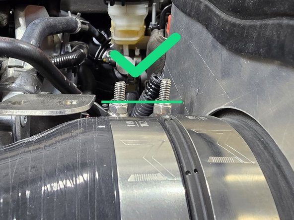 As you can see, these clamps are not even! If this is the case, the filter bracket will pull the intake in a weird direction