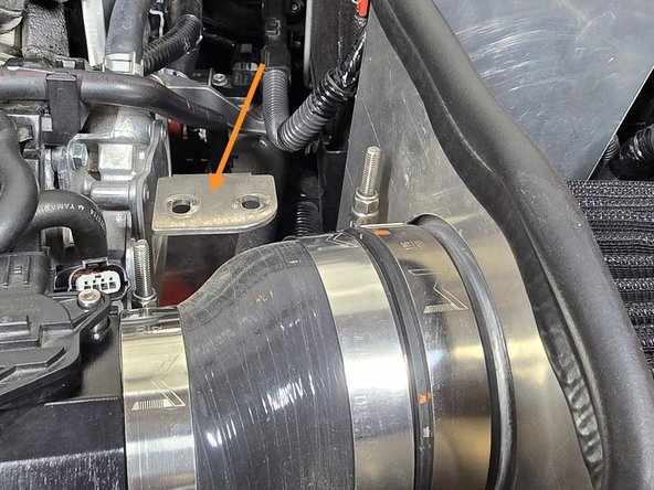 With the intake position finalized, move the filter bracket back to the side