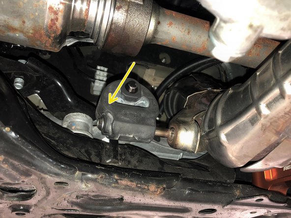 Do not use M10x1.25 hardware here. Use caution not to cross thread these three holes