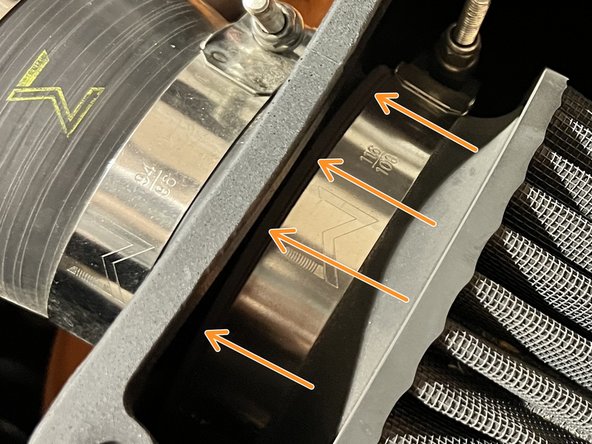 Swap the clamp over from the old filter to the new filter