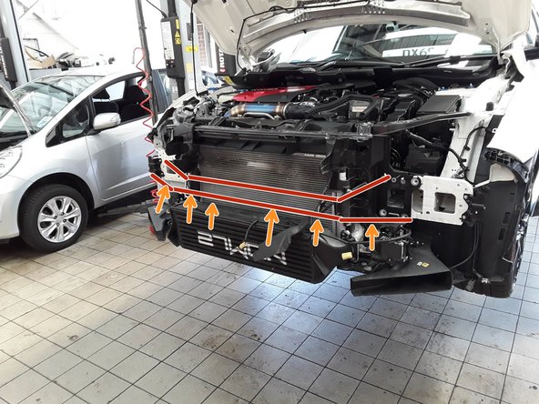 This step is for European cars only. Skip this step if your car does not have the crash bumper shown