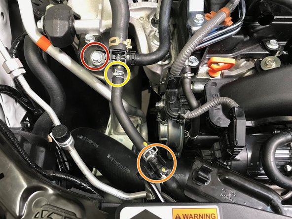 Use a 10mm socket to install the bolt holding the &quot;T&quot; connection.  Torque to 8-10 ft-lbs