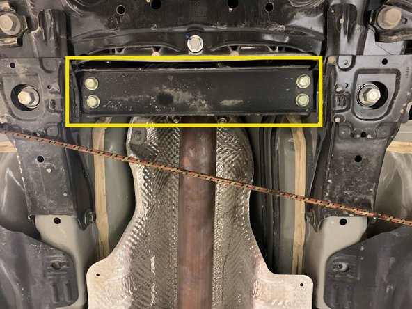 If you have the OE Down Pipe installed, use a 14mm socket to tighten the (3) nuts holding the front pipe to the down pipe