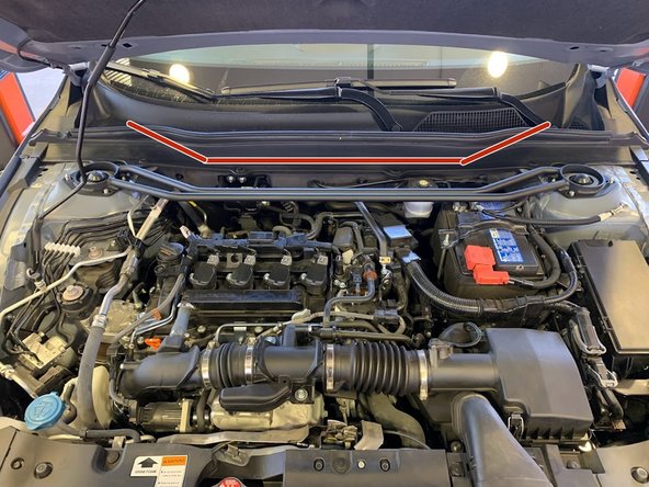 Orientate the strut bar as shown