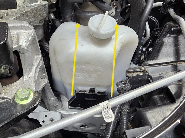 Pull the OE reservoir straight up and out of the engine bay