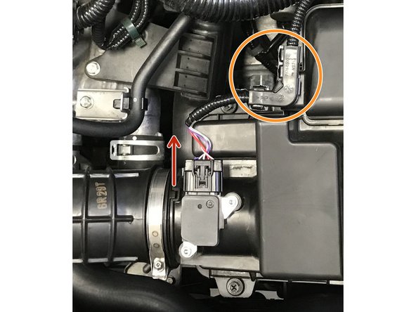 Remove the wire cover from the airbox