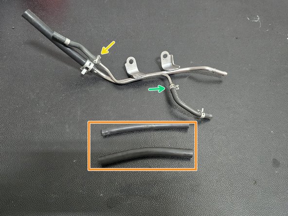 Cut provided 9&quot; long silicone hose in half