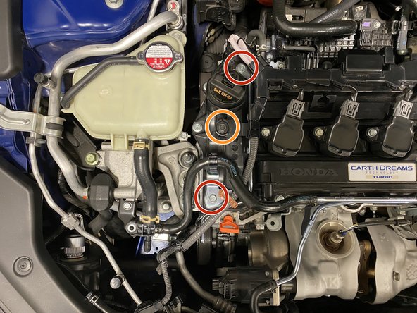 Use a 10mm socket &amp; ratchet to remove the two (2) 10mm bolts