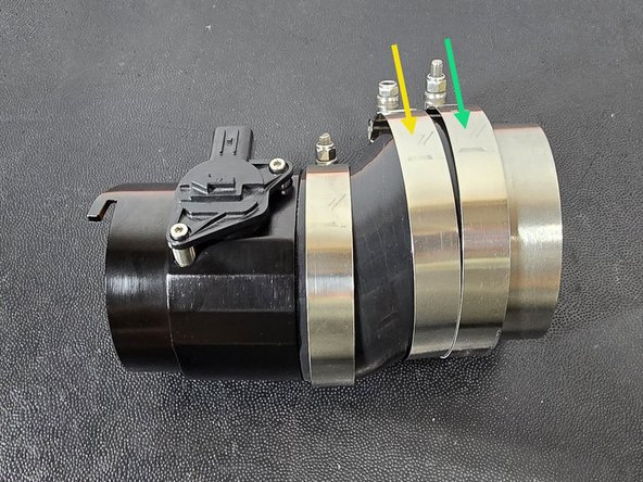 Leave the clamp loose, as you will likely need to rotate the silicone during install