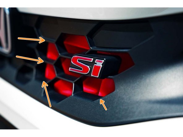 Civic Si shown. FL5 Type R shown. Other models typically have more clearance between grille and Snorkel