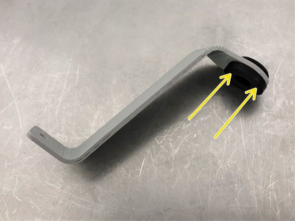 Remove the rubber bushing from the hot side intercooler bracket. It can be pushed free from the bracket