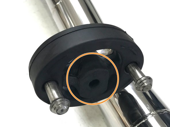 Verify that &quot;UP&quot; is up on the OE dual rod rubber hanger