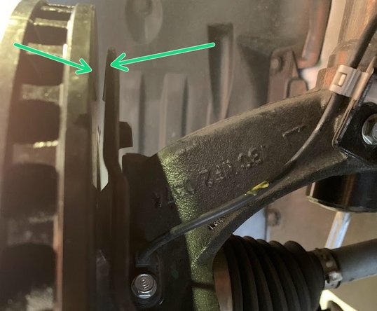 Check the clearance between the rotor and the dust shield