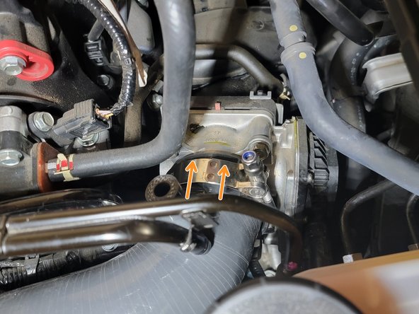 Place the SRI on the throttle body with the provided 67-75mm T-bolt clamp