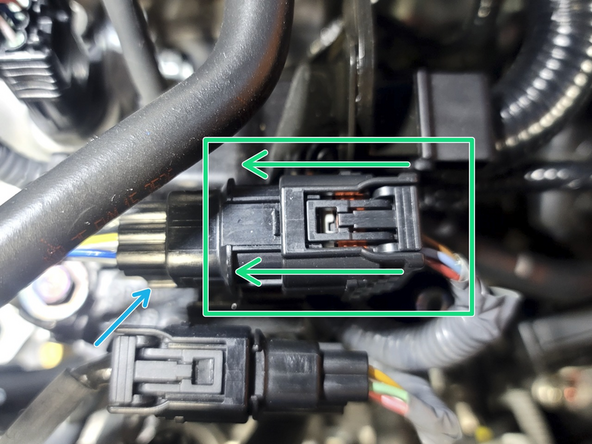 Plug in primary O2 sensor as shown