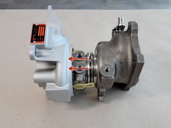 Carefully pull the CHRA straight out of the turbine housing