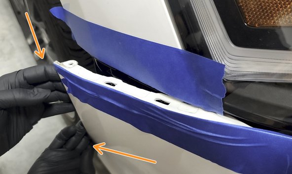 Do not fully pull the bumper off the car as there is some wiring to unclip later