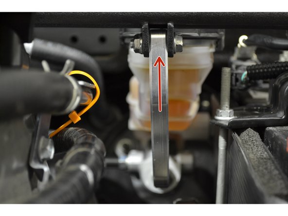 Please note the brake brace shown is a prototype brake brace, actual brake brace shape will vary depending on vehicle model.