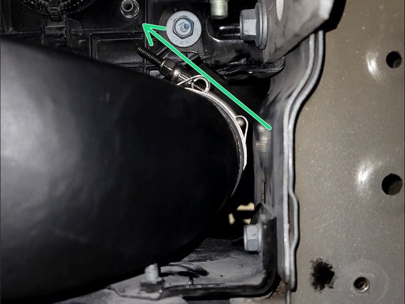 Orient the taped clamp so it can be accessed through bumper as shown