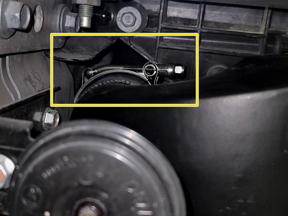 Secure Inlet Silicone to FMIC using the T-bolt clamp slid into place