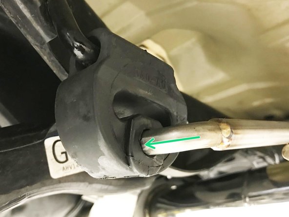 Insert both forward hangers as shown