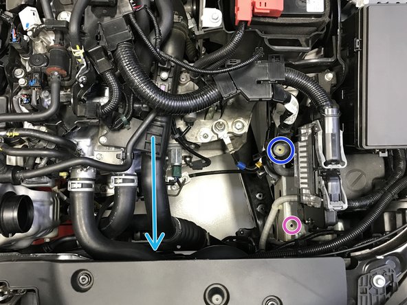 Before positioning the 27WON airbox into the engine bay, please identify the correct mounting locations