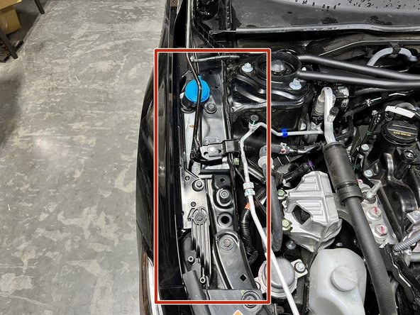 Locate Passenger side (RH) fender area