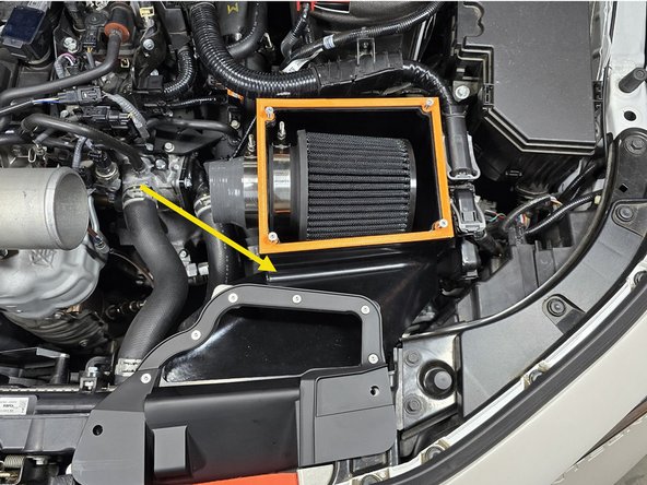 Place airbox in engine bay as shown
