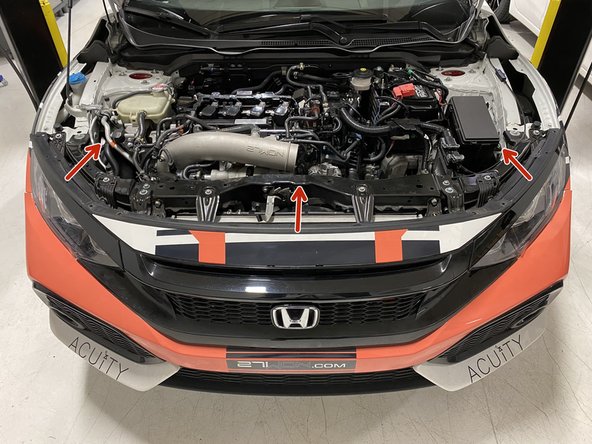 Remove the hood weather stripping and set it aside