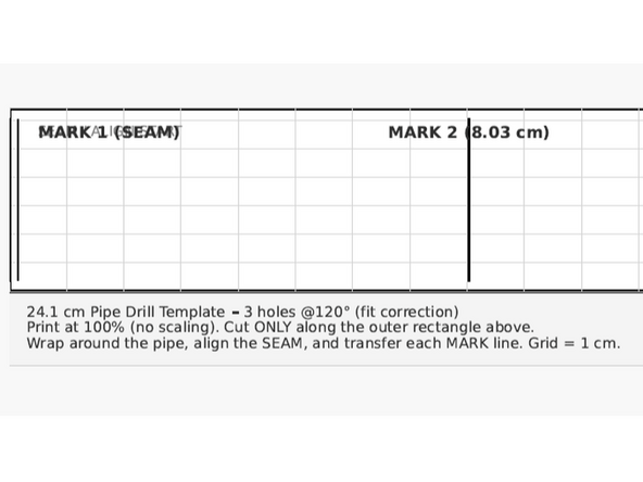 A template is provided to mark the location of the holes needed to secure the exhaust silencer to the muffler middle pipe
